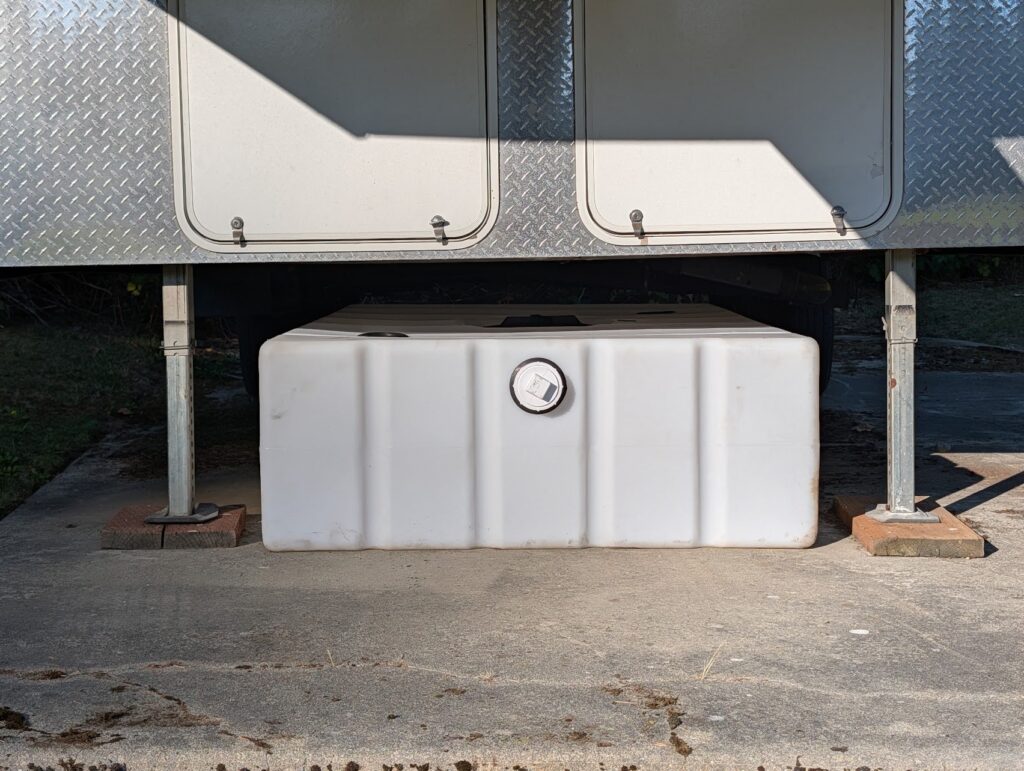 Waste Holding Tank Placed Under an RV