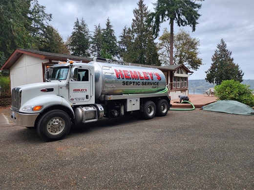 Gig Harbor Property on the Water with Septic Pump Truck